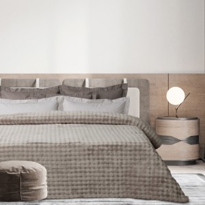 1370 Κουβέρτα Fleece Υπέρδιπλη  Taupe 220X240 Das Home