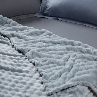 1371 Κουβέρτα Fleece Υπέρδιπλη  Light Blue 220X240 Das Home
