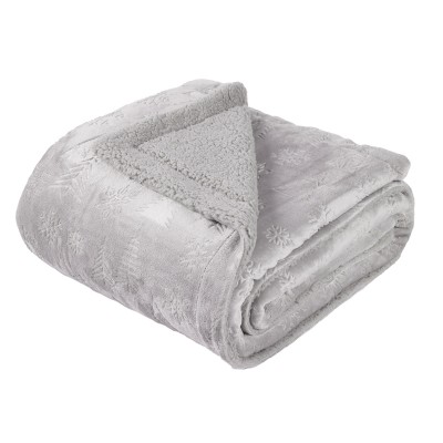 1373 Κουβέρτα Fleece  Christmas  Grey 130X170 Das Home
