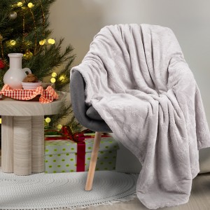 1373 Κουβέρτα Fleece  Christmas  Grey 130X170 Das Home
