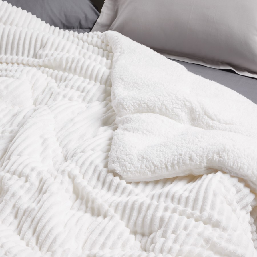 1364 Κουβερτοπάπλωμα Sherpa Υπέρδιπλο  White 220X240 Das Home 1364 Κουβερτοπάπλωμα Sherpa Υπέρδιπλο  White 220X240 Das Home