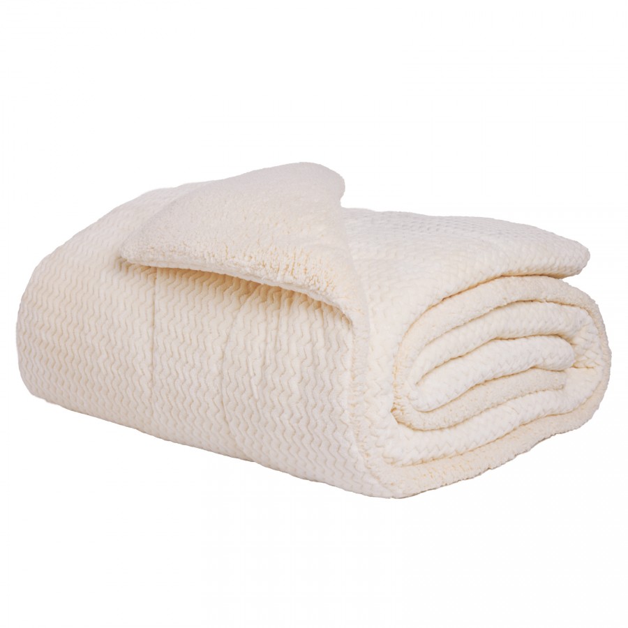 1366 Κουβερτοπάπλωμα Sherpa Υπέρδιπλο  Ecru 220X240 Das Home 1366 Κουβερτοπάπλωμα Sherpa Υπέρδιπλο  Ecru 220X240 Das Home