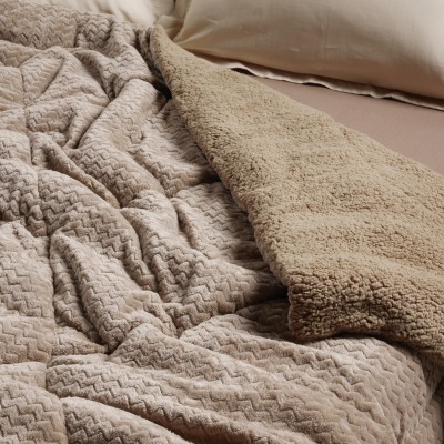 1367 Κουβερτοπάπλωμα Sherpa Υπέρδιπλο  Taupe 220X240 Das Home 1367 Κουβερτοπάπλωμα Sherpa Υπέρδιπλο  Taupe 220X240 Das Home