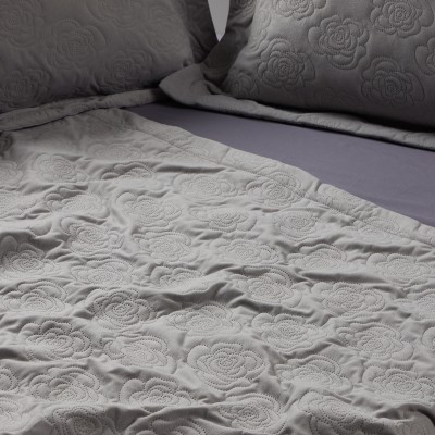 0287 Κουβερτόριο Happy King Size Grey 240X250 Das Home