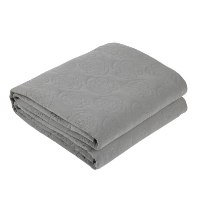 0287 Κουβερτόριο Happy King Size Grey 240X250 Das Home