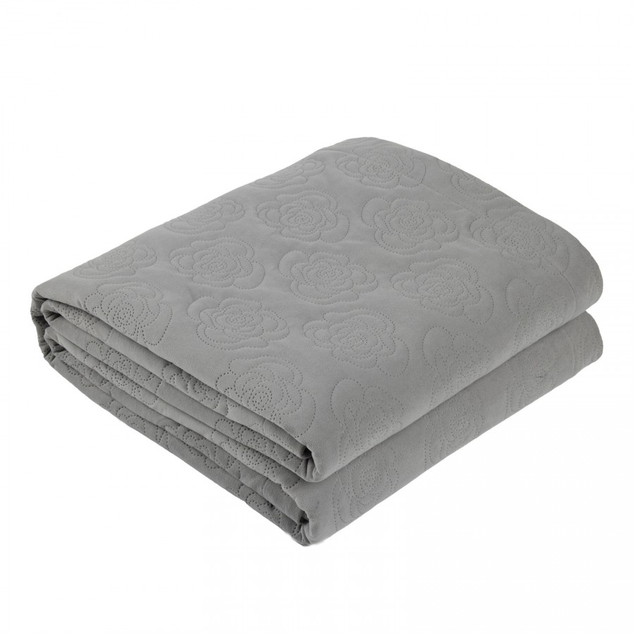 0287 Κουβερτόριο Happy King Size Grey 240X250 Das Home