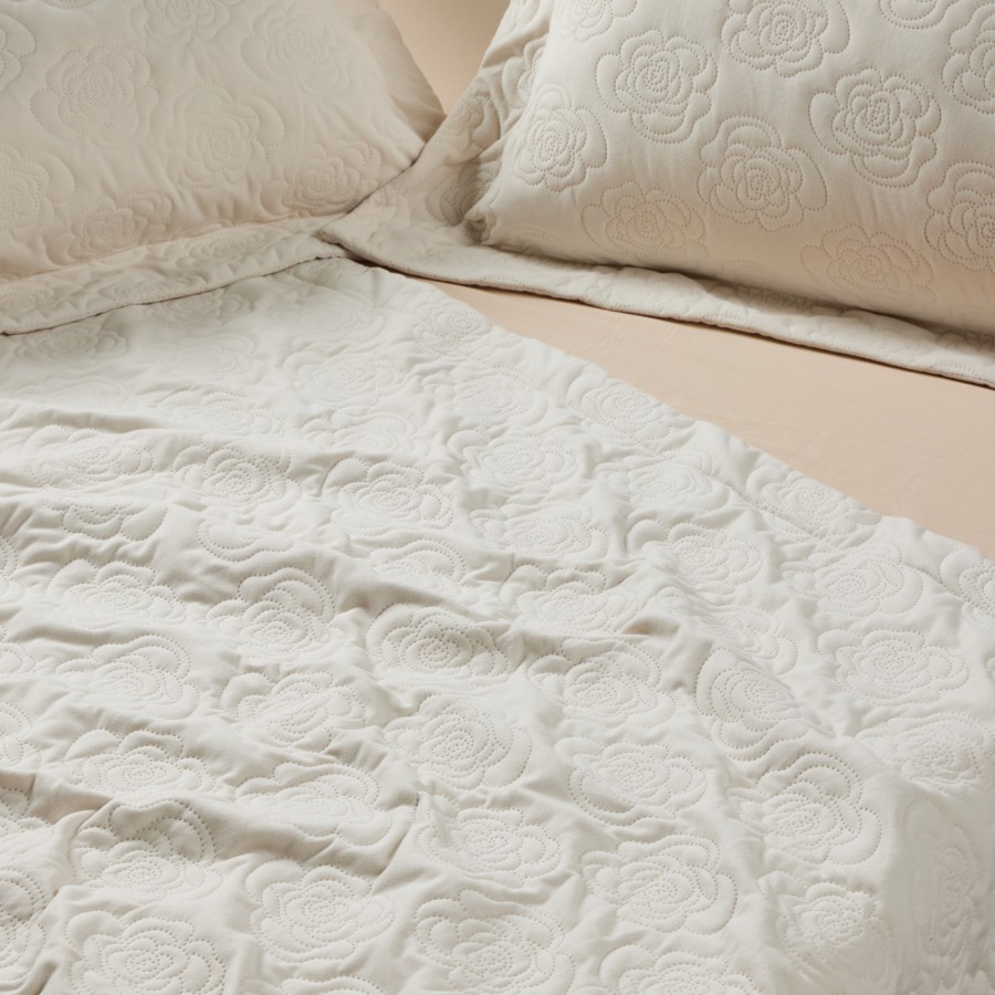 0288 Κουβερτόριο Happy King Size White 240X250 Das Home