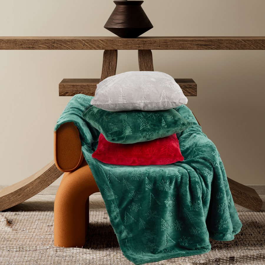 1374 Μαξιλάρι Φιγούρας  Christmas  Green 40X40 Das Home