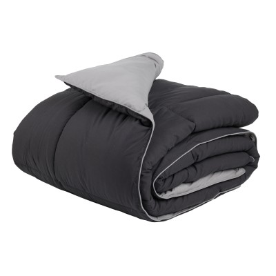 9693 Πάπλωμα Μονό Happy Micro  Grey/Black 160X220 Das Home