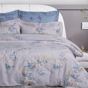 1710 Παπλωματοθήκη Σετ Υπέρδιπλη Prestige  Lilac/Grey 220X240 Das Home
