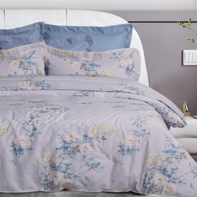 1710 Παπλωματοθήκη Σετ Υπέρδιπλη Prestige  Lilac/Grey 220X240 Das Home