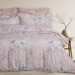 1711 Παπλωματοθήκη Σετ Υπέρδιπλη Prestige  Pink/Grey 220X240 Das Home