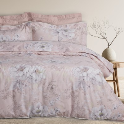 1711 Παπλωματοθήκη Σετ Υπέρδιπλη Prestige  Pink/Grey 220X240 Das Home