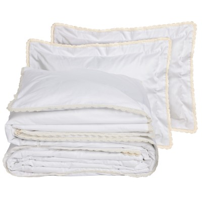 1708 Σεντόνια Σετ Prestige King Size White 260X280 Das Home