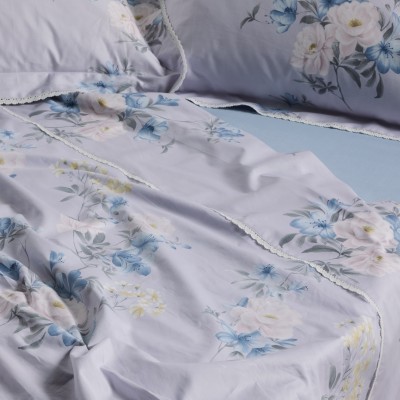 1710 Σεντόνια Σετ Prestige King Size Lilac/Grey 250X270 Das Home