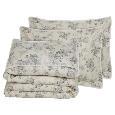 1712 Σεντόνια Σετ Prestige King Size Ivory/Grey 250X270 Das Home