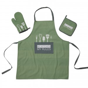 0863 Σετ Κουζίνας 3Τμχ  Dark Mint  Das Home