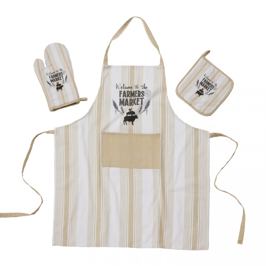 0864 Σετ Κουζίνας 3Τμχ  Ecru  Das Home 0864 Σετ Κουζίνας 3Τμχ  Ecru  Das Home