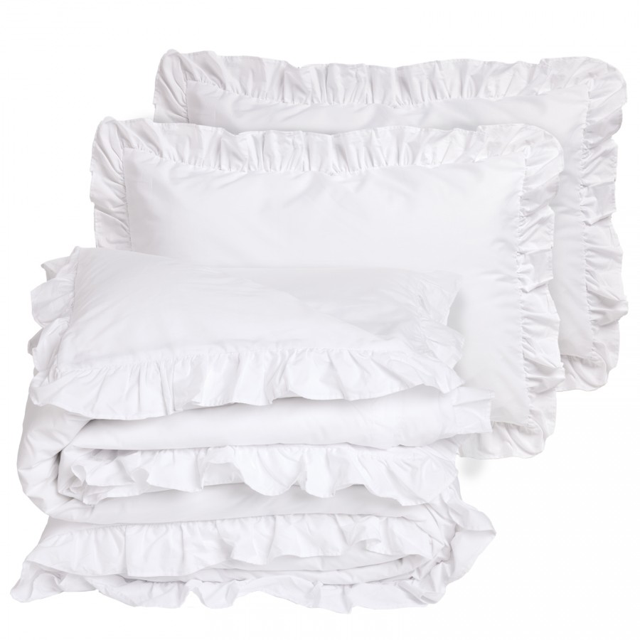 3174 Σετ Παπλωματοθήκη Υπέρδιπλη Daily  White 220X240 Das Home