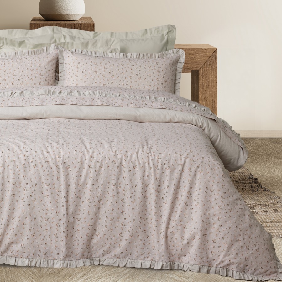 3178 Σετ Παπλωματοθήκη Υπέρδιπλη Daily  Beige 220X240 Das Home