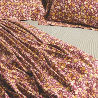 9683 Σετ Παπλωματοθήκη Υπέρδιπλη Happy  Bordeaux/Green 220X240 Das Home