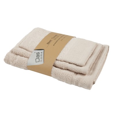 0833 Σετ Πετσέτες 3Τμχ Best  Taupe  Das Home