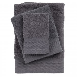 0835 Σετ Πετσέτες 3Τμχ Best  Dark Grey  Das Home