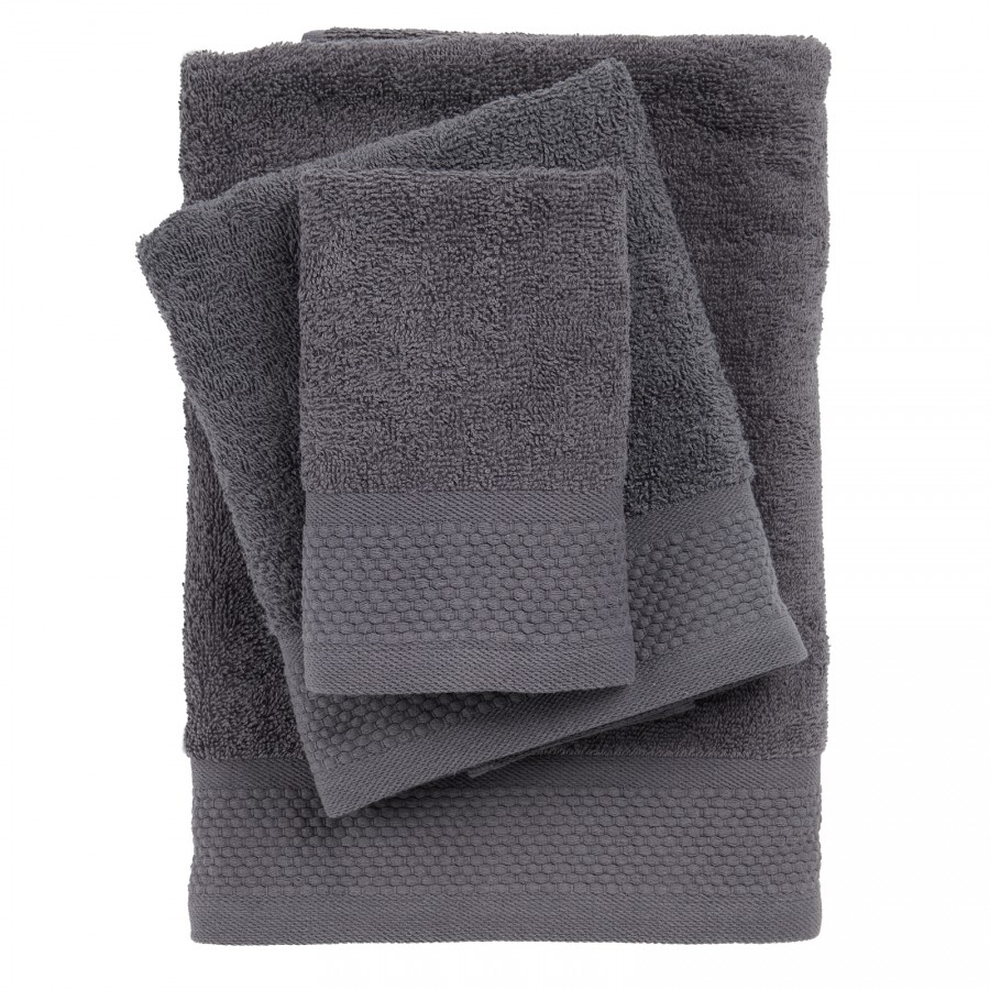 0835 Σετ Πετσέτες 3Τμχ Best  Dark Grey  Das Home