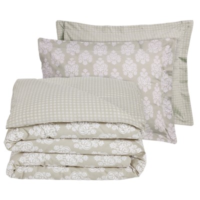 9689 Σετ Σεντόνια Happy King Size Taupe 260X280 Das Home