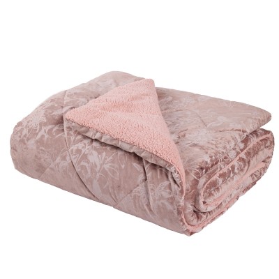 1377 Κουβερτοπάπλωμα Sherpa Μονό  Nude 160X220 Das Home