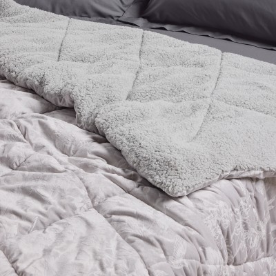 1376 Κουβερτοπάπλωμα Sherpa Υπέρδιπλο  Grey 220X240 Das Home