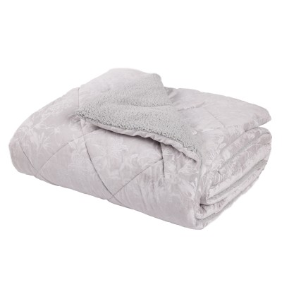1376 Κουβερτοπάπλωμα Sherpa Υπέρδιπλο  Grey 220X240 Das Home