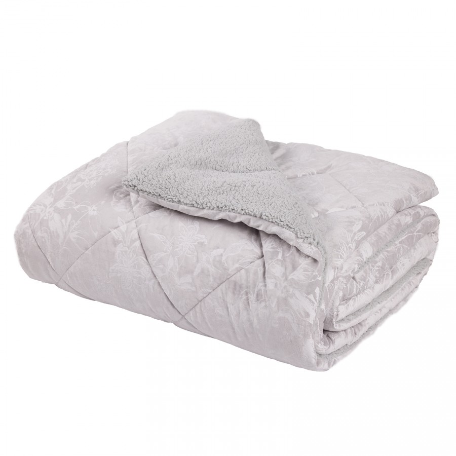 1376 Κουβερτοπάπλωμα Sherpa Υπέρδιπλο  Grey 220X240 Das Home