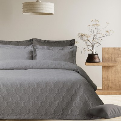 0287 Ζεύγος Μαξιλαροθήκες Happy  Grey 50X70+8 Das Home
