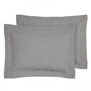 0287 Ζεύγος Μαξιλαροθήκες Happy  Grey 50X70+8 Das Home