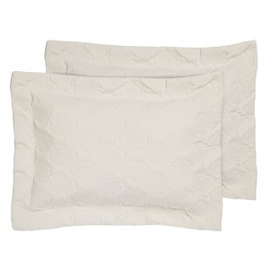 0288 Ζεύγος Μαξιλαροθήκες Happy  White 50X70+8 Das Home