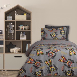4974 Σετ Σεντόνια Μονά Kid  Grey 170X260 Das Home