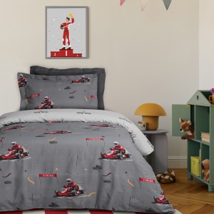 4976 Σετ Σεντόνια Μονά Kid  Grey 170X260 Das Home