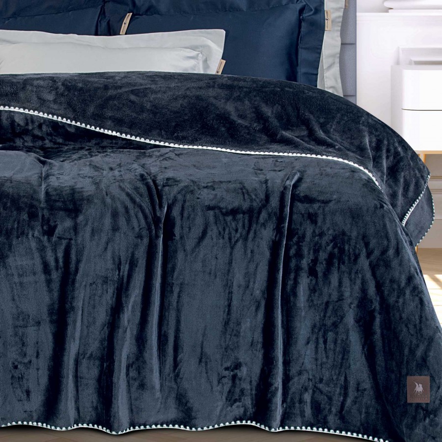 4442 Κουβέρτα Fleece 170X240  Royal Blue 170X240 Greenwich Polo Club
