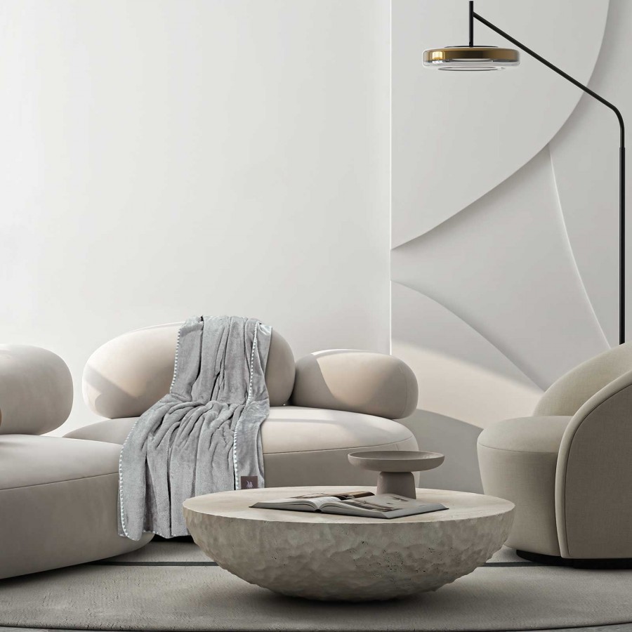 4439 Κουβέρτα Fleece   Grey 130X170 Greenwich Polo Club