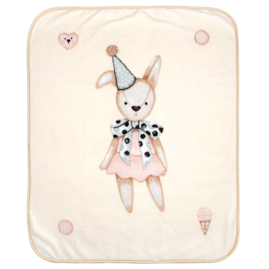 8859 Κουβέρτα Velour  Baby Κούνιας Cream 110X140 Greenwich Polo Club