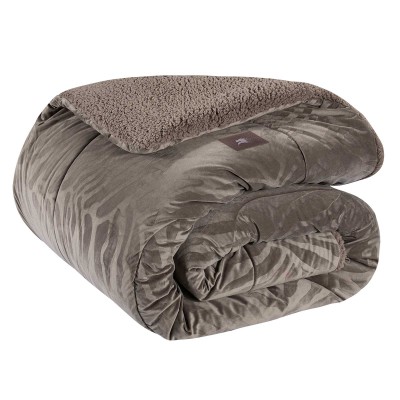 4433 Κουβερτοπάπλωμα Sherpa King Size Taupe 240X250 Greenwich Polo Club
