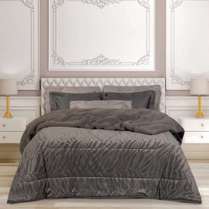 4433 Κουβερτοπάπλωμα Sherpa King Size Taupe 240X250 Greenwich Polo Club