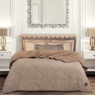 4437 Κουβερτοπάπλωμα Sherpa King Size Taupe 240X250 Greenwich Polo Club