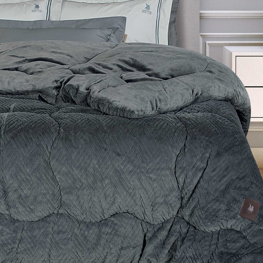 3954 Κουβερτοπάπλωμα Rabbit Faux Fur King Size Grey 240X250 Greenwich Polo Club 3954 Κουβερτοπάπλωμα Rabbit Faux Fur King Size Grey 240X250 Greenwich Polo Club