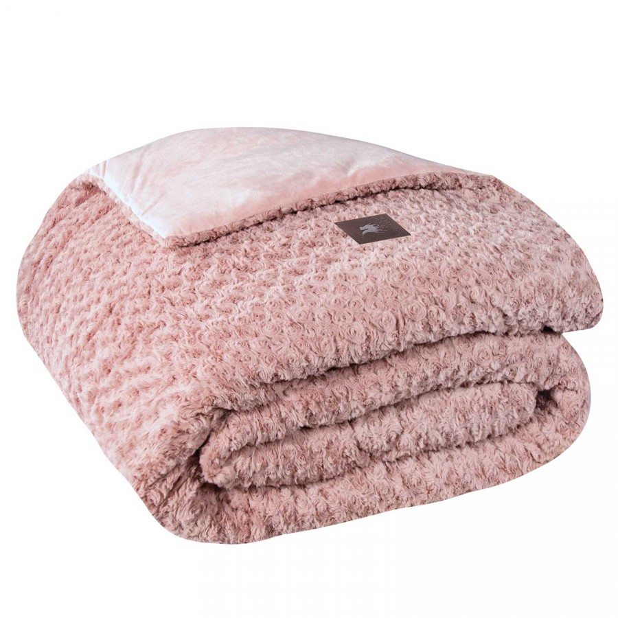 3961 Κουβερτοπάπλωμα Rabbit Faux Fur King Size Nude 240X250 Greenwich Polo Club