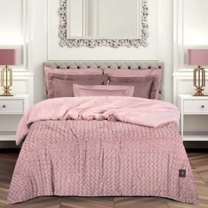 3961 Κουβερτοπάπλωμα Rabbit Faux Fur King Size Nude 240X250 Greenwich Polo Club