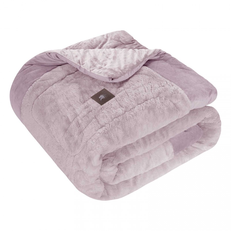 3963 Κουβερτοπάπλωμα Rabbit Faux Fur King Size Nude 240X250 Greenwich Polo Club