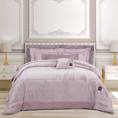 3963 Κουβερτοπάπλωμα Rabbit Faux Fur King Size Nude 240X250 Greenwich Polo Club