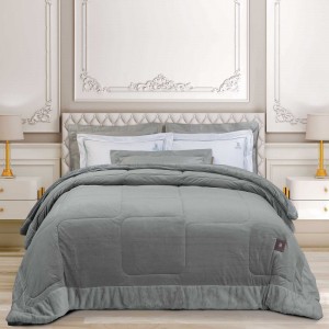 3967 Κουβερτοπάπλωμα Velvet King Size Grey 240X250 Greenwich Polo Club